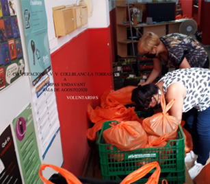 AAVV-collblanc torrassa alimentos familias vulnerables Botiga solidaria